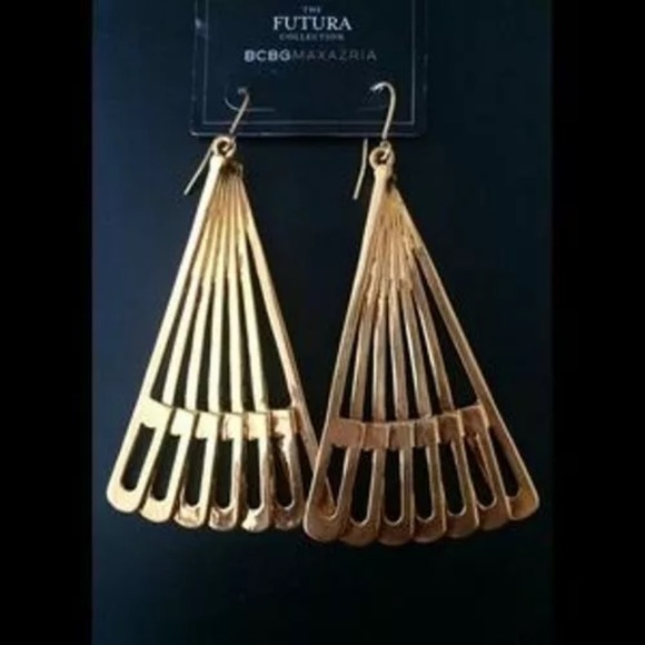 BCBG MAXAZRIA The FUTURA Collection Gold Earrings - Picture 2 of 2